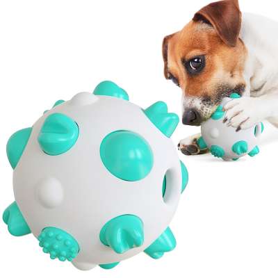 Amazon new pet training supplies tough molar teeth cleaning food dog chew ball thrower toy