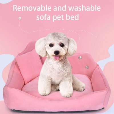 Spot wholesale soft and comfortable cat nest big pet sofa dog bed Luxury