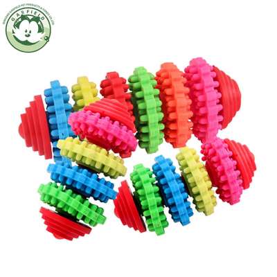 Pet supplies scented colorful TPR rubber bite-resistant molar teeth healthy toothbrush non-toxic dog gear chew toy