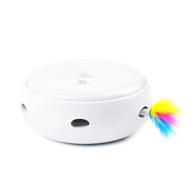 manufacturer supply electronic smart pet toy automatic interactive funny cat toy with feather stick