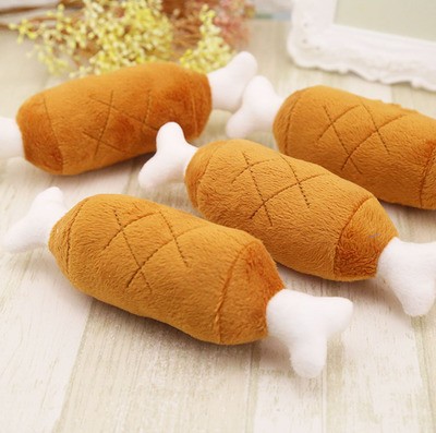 Dog cat plush toy supplies pet chew bone toy with squeaky sound generator