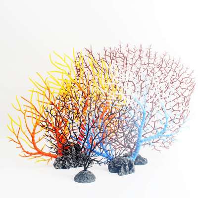 Wholesale reef aquarium accessories fish tank landscaping decoration ornament artificial simulation coral tree water plant