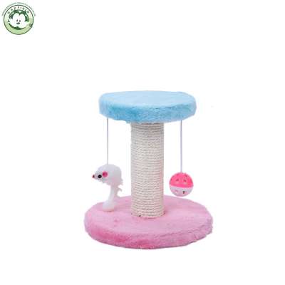 Pet interactive toy cat climbing frame with bell and mouse