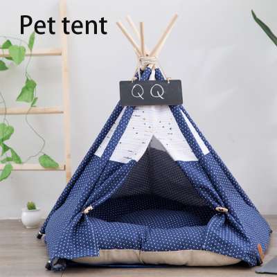 Pet supplies breathable and cozy cat house wooden for dog Indoor tent