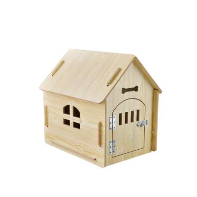 Large luxury removable wooden four seasons indoor outdoor pet dog cat house with room door